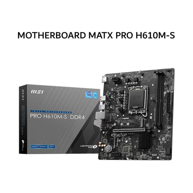 MSI MOTHERBOARD MATX PRO H610M-S WIFI DDR4 LGA1700 /INTEL 3Y