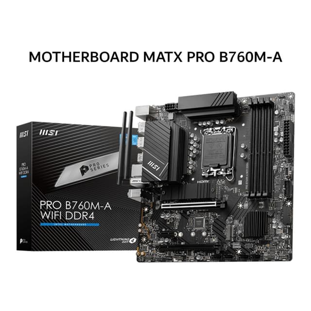 MSI MOTHERBOARD MATX PRO B760M-A WIFI 6E DDR5 LGA1700 /INTEL 3Y