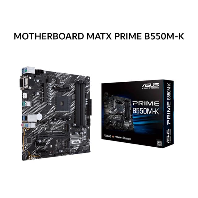 ASUS MOTHERBOARD MATX PRIME B550M-K ARGB DDR4 AM4 /AMD 3Y