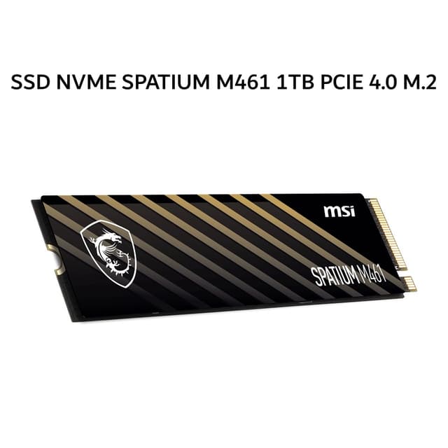 MSI SSD NVME GEN4 SPATIUM M461 1TB PCIE 4.0 M.2 2280 5Y - UP TO 5000 MB/S