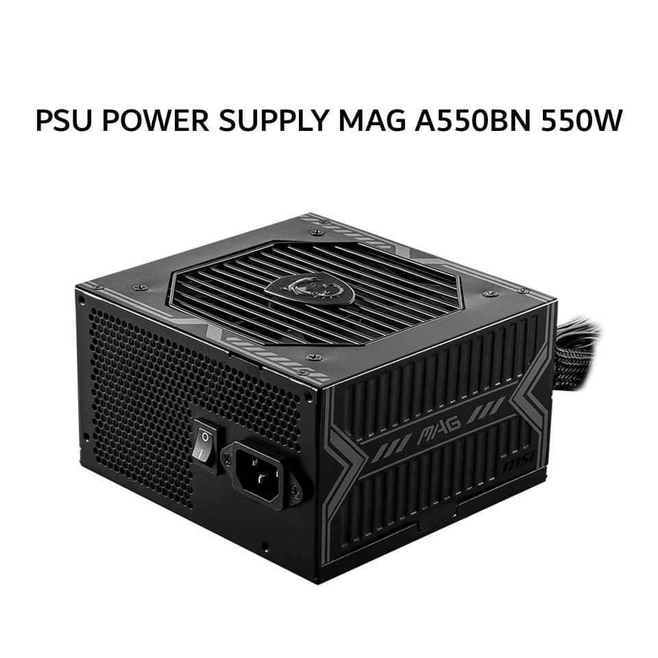 MSI PSU POWER SUPPLY MAG A550BN 550W (80+ BRONZE) BLACK 5Y