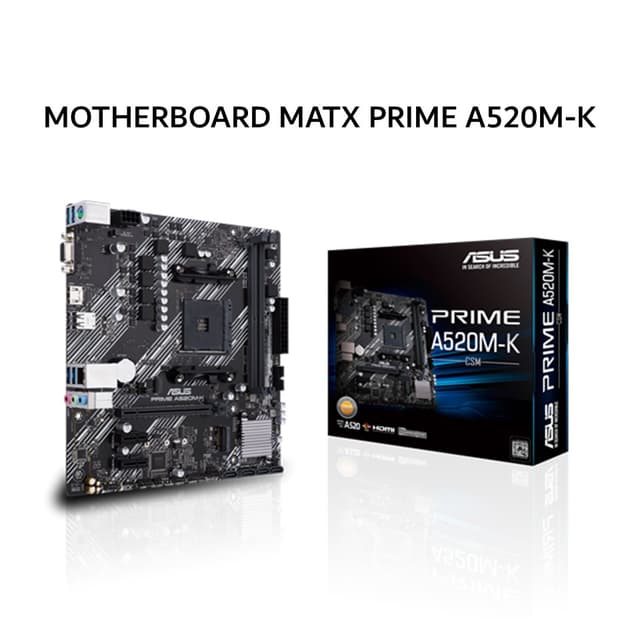 ASUS MOTHERBOARD MATX PRIME A520M-K AM4 /AMD 3Y
