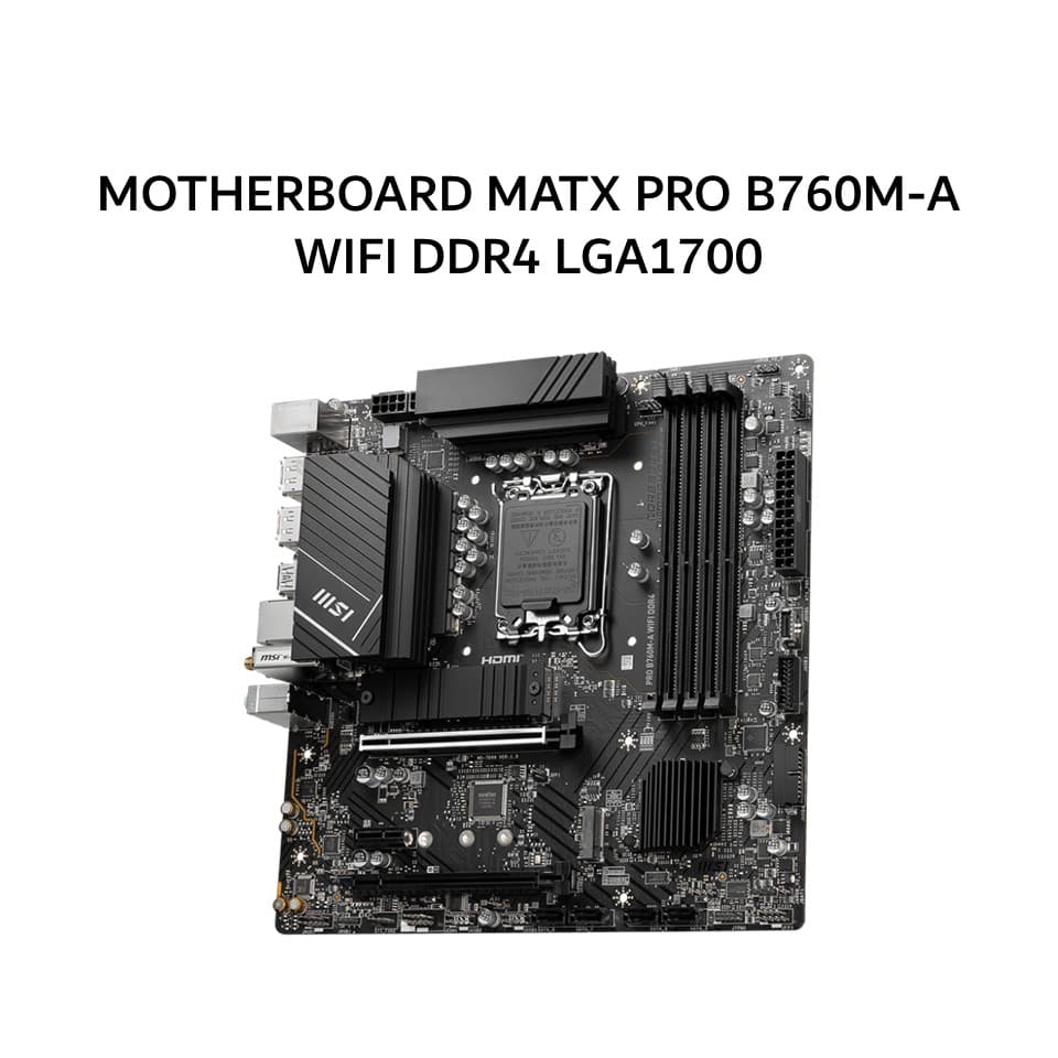 MSI MOTHERBOARD MATX PRO B760M-A WIFI DDR4 LGA1700 /INTEL 3Y