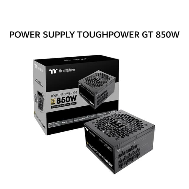 THERMALTAKE PSU POWER SUPPLY TOUGHPOWER GT 850W (80+ GOLD) FULLY MODULAR ATX 3.1 PCIE 5.1 SNOW WHITE 5Y