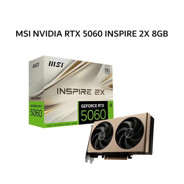 MSI VGA NVIDIA GEFORCE RTX 5060 INSPIRE 2X 8GB GDDR7 OC 3Y