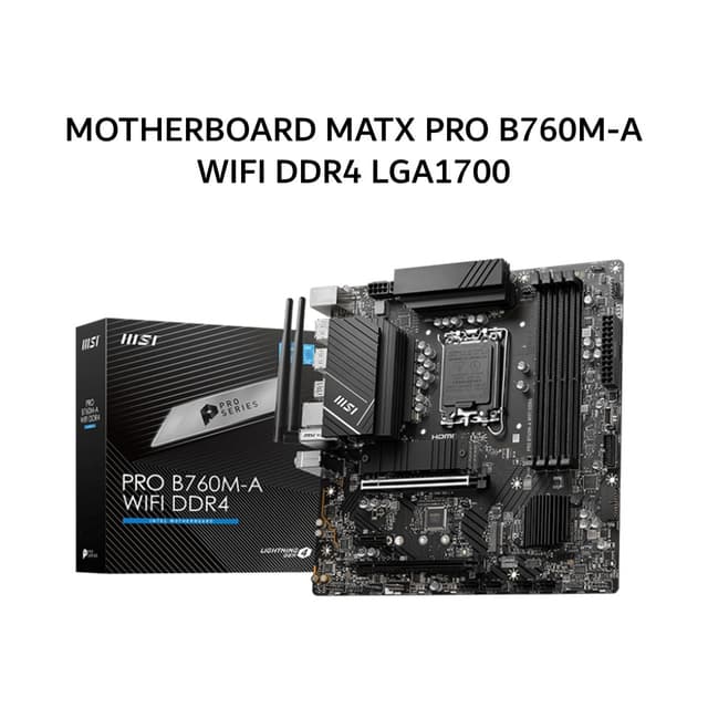 MSI MOTHERBOARD MATX PRO B760M-A WIFI DDR4 LGA1700 /INTEL 3X